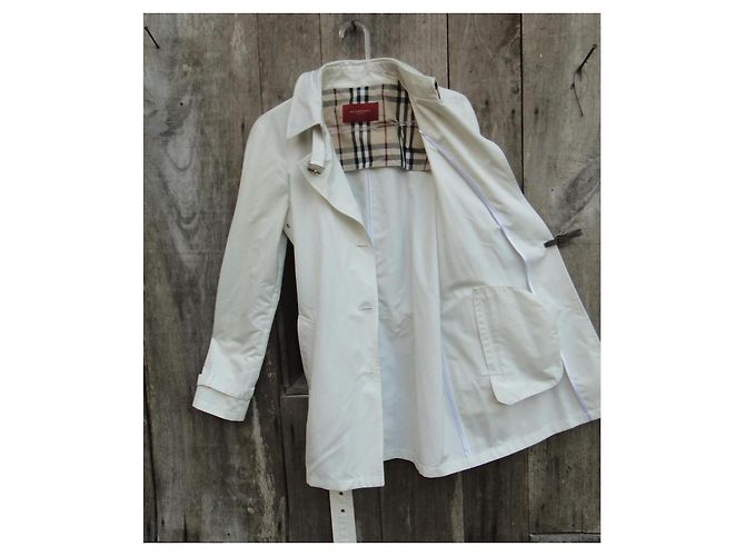 Burberry London Trenchcoat Weiß Polyester - Ansicht 7