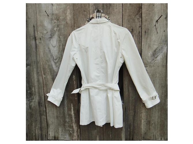 Burberry London Trenchcoat Weiß Polyester - Ansicht 8