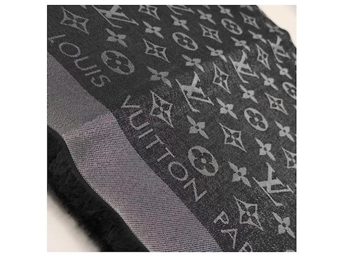 Sciarpa Louis Vuitton modello monogram SHINE M75123 Nero - vista 2