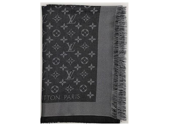 Sciarpa Louis Vuitton modello monogram SHINE M75123 Nero - vista 3