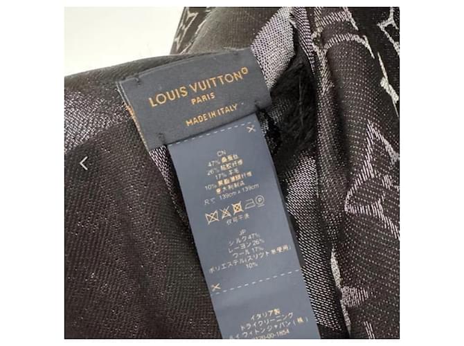 Sciarpa Louis Vuitton modello monogram SHINE M75123 Nero - vista 7