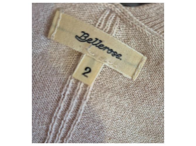 Pull feminino Bellerose bege com decote em V Tamanho 2 (38 / M) - vista 6