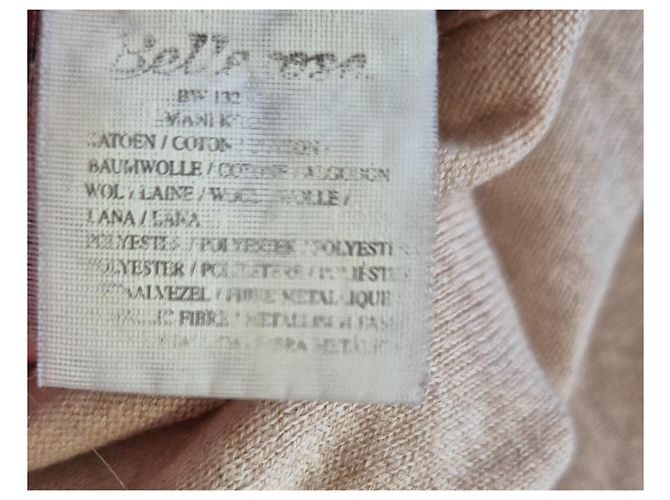 Pull feminino Bellerose bege com decote em V Tamanho 2 (38 / M) - vista 7