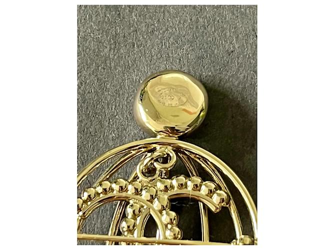 Spilla Chanel Birdcage Oro Gold hardware - vista 5