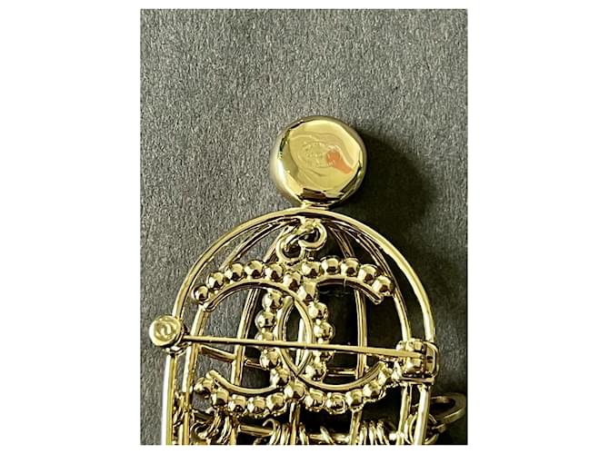 Spilla Chanel Birdcage Oro Gold hardware - vista 8