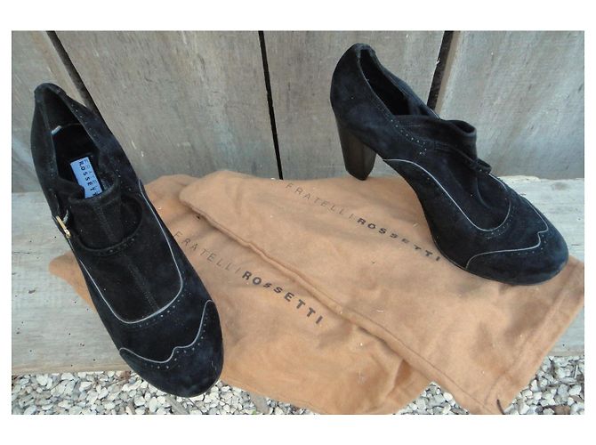 Fratelli Rosseti Botines Fratelli Rossetti Negros de Ante - vista 7