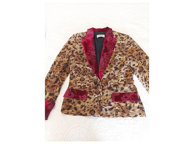 Autre Marque CLIPS Seidenjacke Beige Größe 44 - Ansicht 2