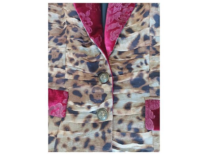 Autre Marque CLIPS Seidenjacke Beige Größe 44 - Ansicht 3