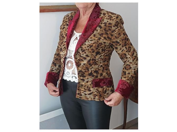 Autre Marque CLIPS Seidenjacke Beige Größe 44 - Ansicht 6