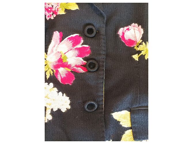 Autre Marque CLIPS Black Cotton Wool Jacket Size 44 - view 7