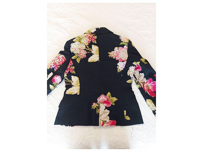 Autre Marque CLIPS Black Cotton Wool Jacket Size 44 - view 8