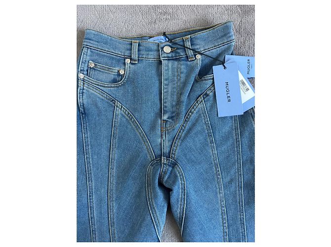 Vaqueros Skinny Thierry Mugler Azules Denim Talla 36 - vista 6