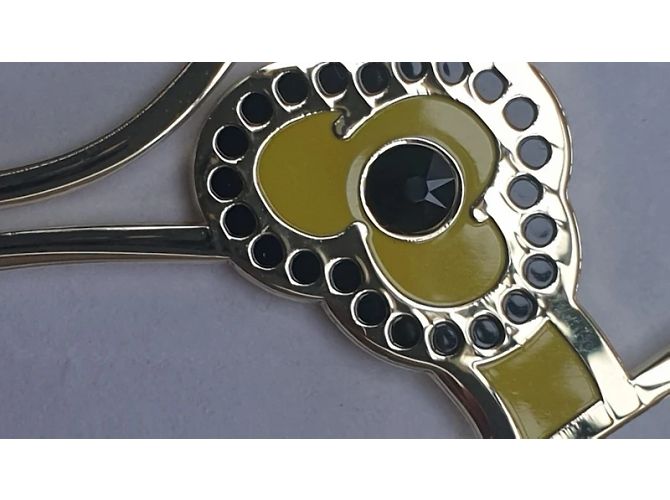 Portachiavi Christian Louboutin Scarpa con Tacco Oro e Rosso - vista 5