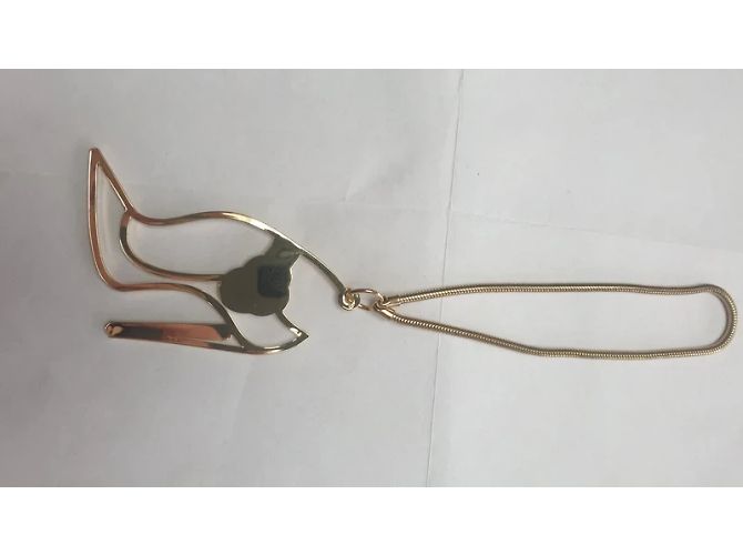 Portachiavi Christian Louboutin Scarpa con Tacco Oro e Rosso - vista 6