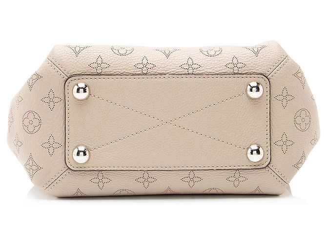 Bolso Satchel Babylone de Cuero Mahina de Louis Vuitton con cadena BB Gris - vista 4