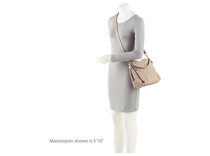 Bolso Satchel Babylone de Cuero Mahina de Louis Vuitton con cadena BB Gris - vista 5