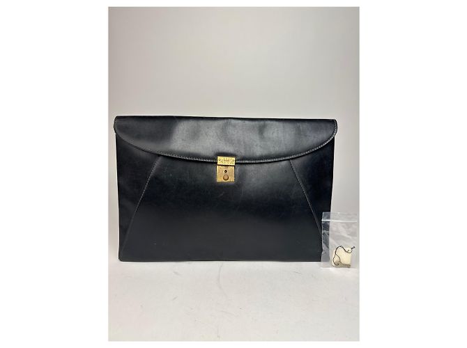 Clutch de couro vintage Gucci preto - vista 10