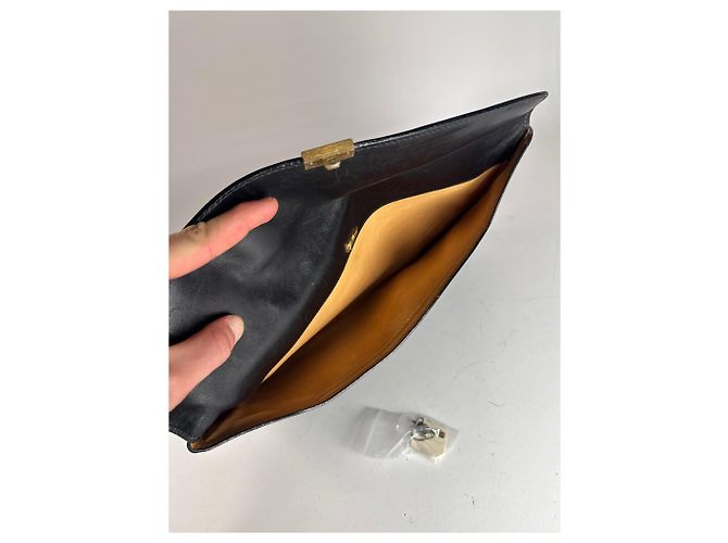 Clutch de couro vintage Gucci preto - vista 3