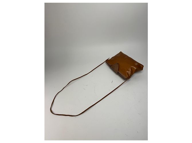 Vintage Givenchy Schlangenprägung Leder Umhängetasche Camel Kamel - Ansicht 10