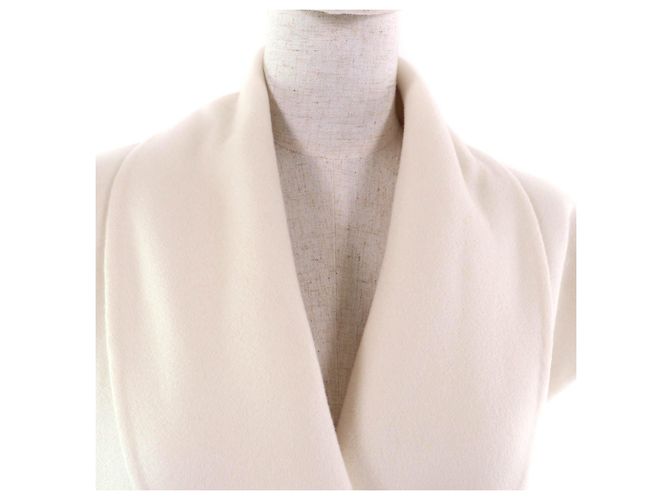 Hermès Cinturón de cuero de lujo Hermes Mejor Diseño Chaleco de Cachemira Blanco Blanco roto - vista 4