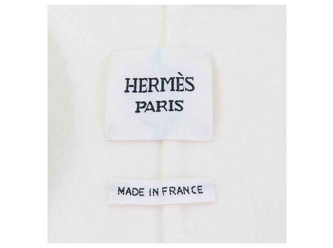 Hermès Cinturón de cuero de lujo Hermes Mejor Diseño Chaleco de Cachemira Blanco Blanco roto - vista 7