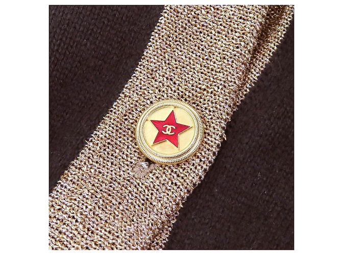 Cárdigan de cachemira con botón estrella COCO de Chanel Castaño - vista 6