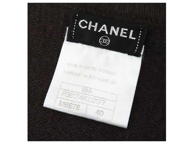 Cárdigan de cachemira con botón estrella COCO de Chanel Castaño - vista 7