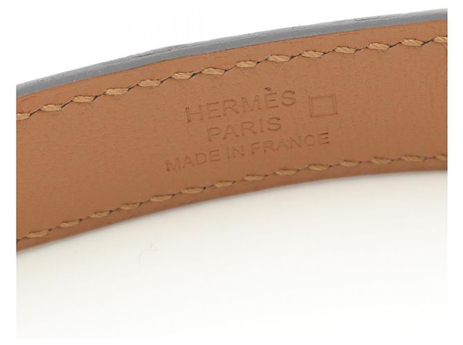 Hermès Kelly Gürtel aus mattem Alligator Grün - Ansicht 4