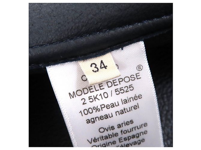 Céline Chaqueta de cordero de piel de cordero de la época Phoebe de Celine Azul Azul marino - vista 10
