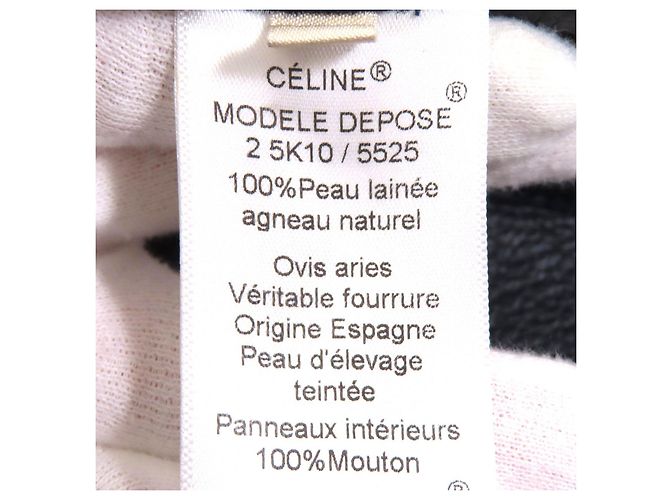 Céline Chaqueta de cordero de piel de cordero de la época Phoebe de Celine Azul Azul marino - vista 11