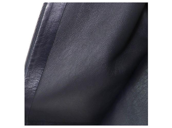 Céline Chaqueta de cordero de piel de cordero de la época Phoebe de Celine Azul Azul marino - vista 6
