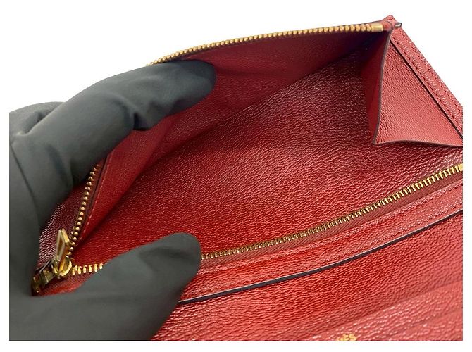 Hermès Hermes Bearn Soufflet Shiny Alligator Long Wallet Brown Bronze - view 11