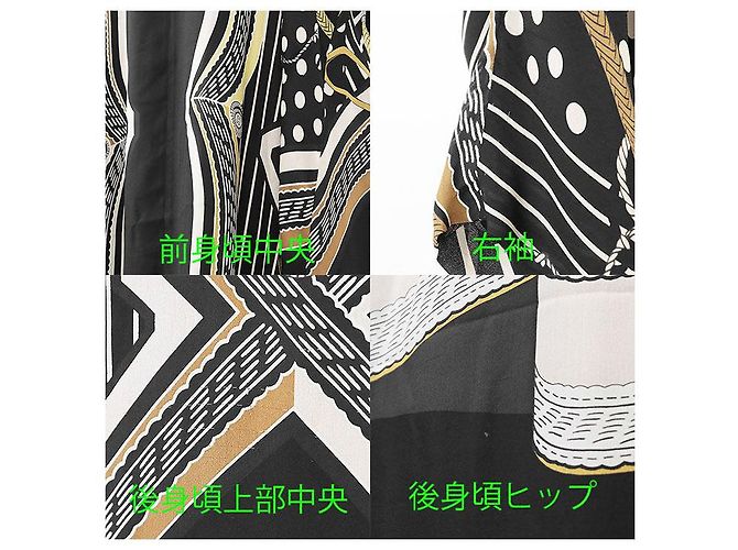 Vestido de seda con estampado H Logo Poste aux Lettres de Hermès Negro - vista 3