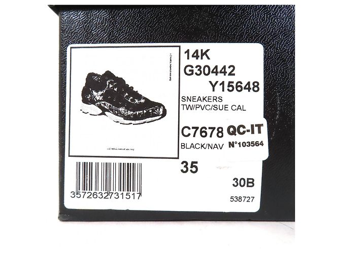 Chanel COCO Mark Tweed Switch Wildleder-Sneaker Braun Schwarz Golden Gelb - Ansicht 12