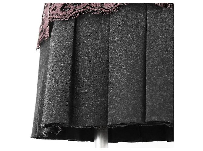 Dolce & Gabbana Dolce&Gabbana Kleid aus Wollmischung mit Spitze Braun Bordeaux - Ansicht 7