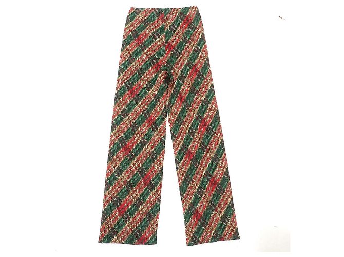 Issey Miyake Hose PLEATS PLEASE PP53-JF904 Braun Rot Grün - Ansicht 2