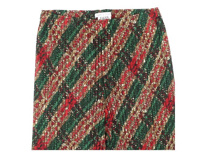 Issey Miyake Hose PLEATS PLEASE PP53-JF904 Braun Rot Grün - Ansicht 3