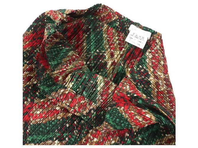 Issey Miyake Hose PLEATS PLEASE PP53-JF904 Braun Rot Grün - Ansicht 6