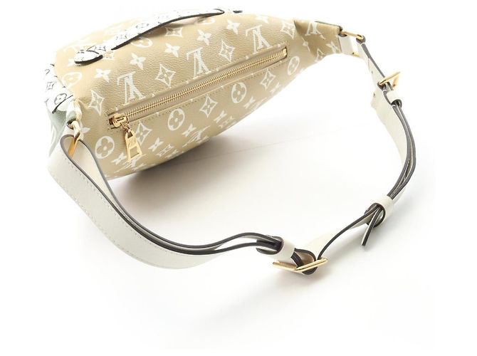 Bumbag Riñonera MM Monogram de lona recubierta de Louis Vuitton Multicolor Beige Verde Caqui - vista 2
