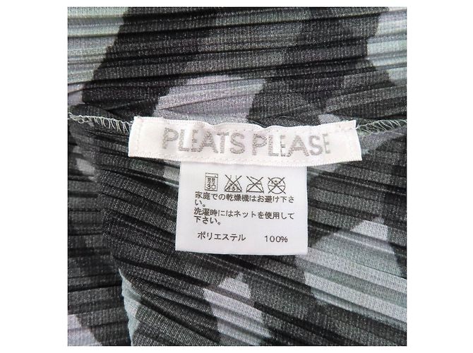 Polyesterkleid ISSEY MIYAKE PP73-JK782 Braun Schwarz - Ansicht 5