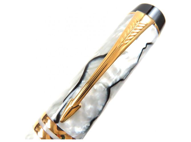 Autre Marque Pluma Parker Duo Field Centennial Au750 Negro Blanco Dorado - vista 7