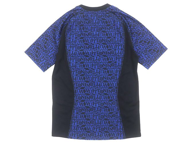 Louis Vuitton Snow Technisches Polyester T-Shirt Schwarz Blau - Ansicht 3