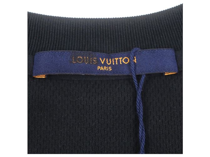 Louis Vuitton Snow Technisches Polyester T-Shirt Schwarz Blau - Ansicht 4