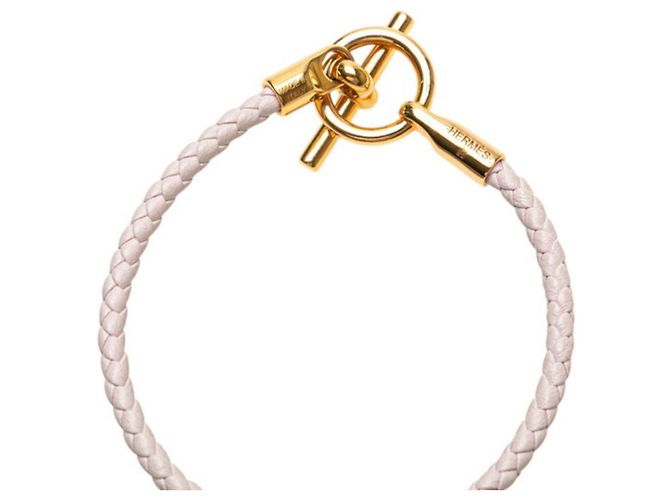 Pulsera Charm Grennan Hermès Rosa Dorado - vista 4