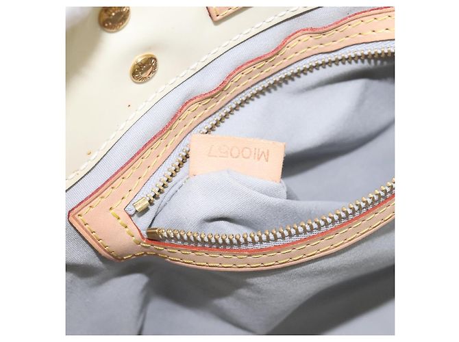 Borsa Reade Monogram Vernis PM di Louis Vuitton Beige - vista 7
