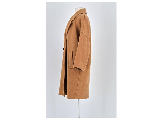 Pomandère Abrigo de lana marrón Castaño - vista 5