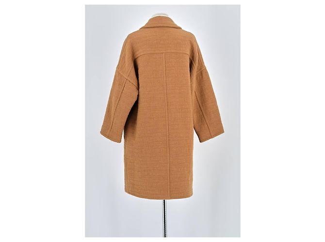 Pomandère Abrigo de lana marrón Castaño - vista 6
