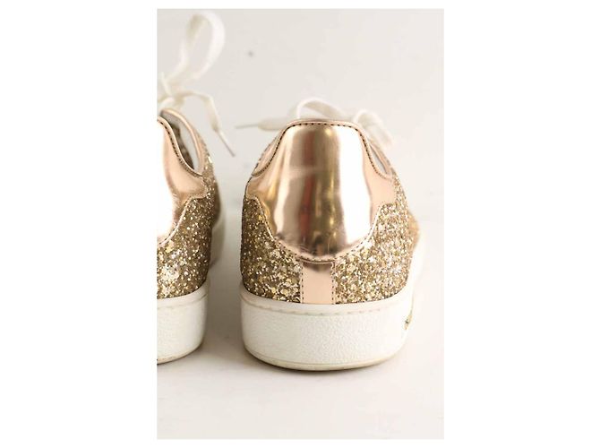 Louis Vuitton Sneakers FrontRow dorate D'oro - vista 3