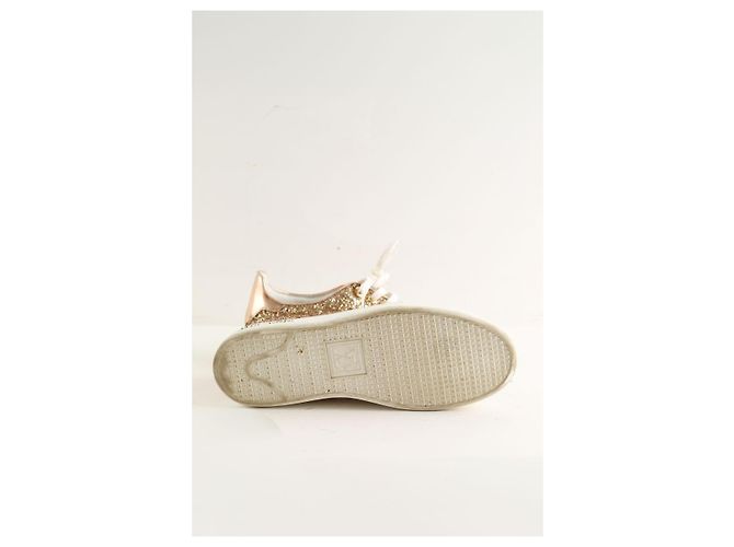 Louis Vuitton Sneakers FrontRow dorate D'oro - vista 4