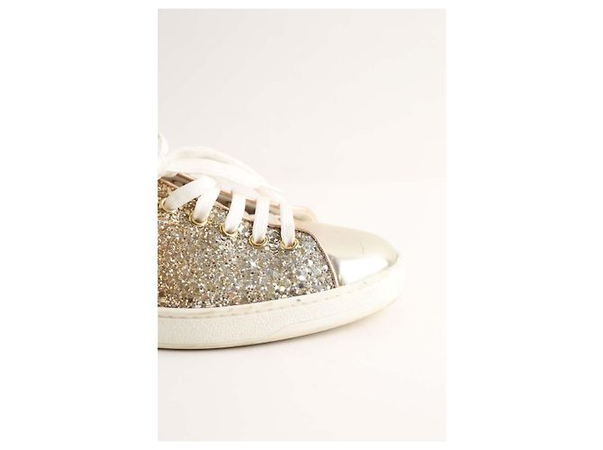 Louis Vuitton Sneakers FrontRow dorate D'oro - vista 5